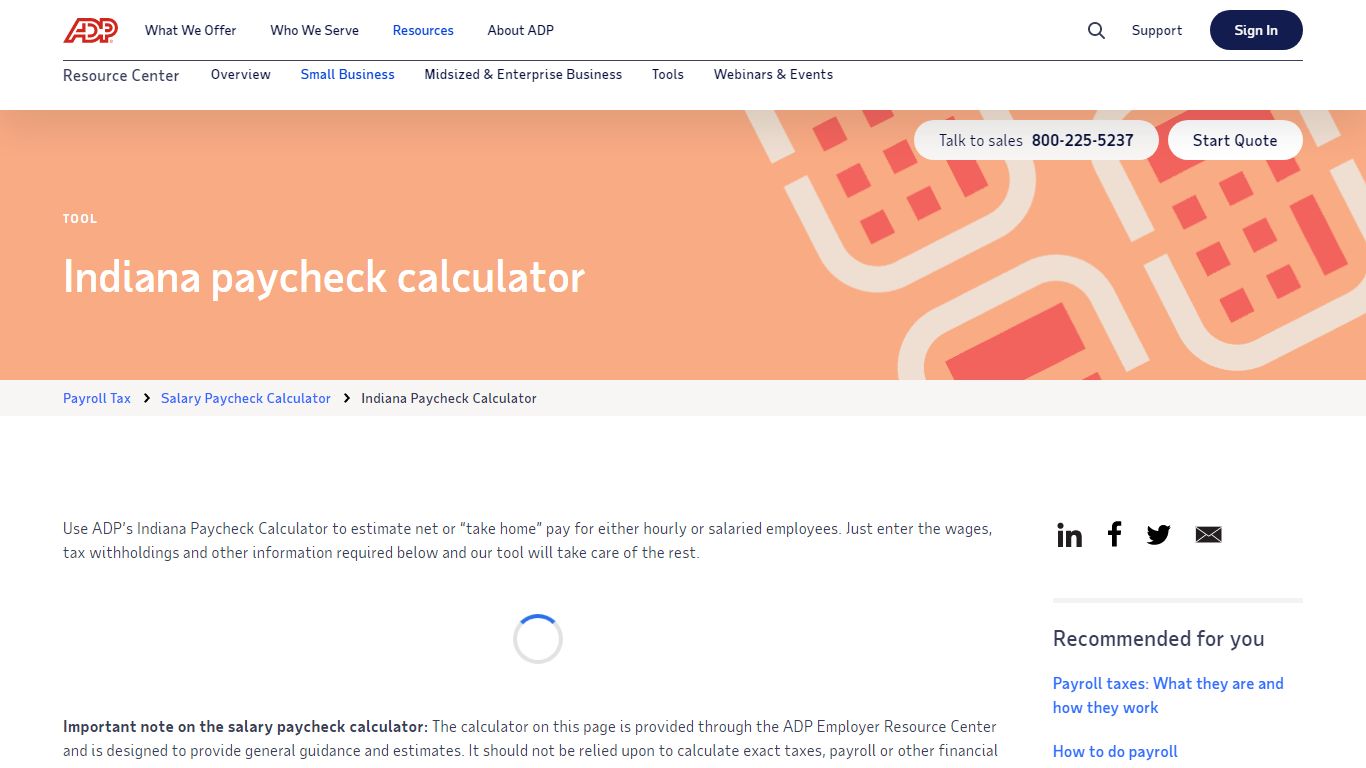 Indiana Paycheck Calculator | ADP